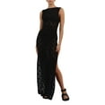 thumbnail image 2 of Women Sexy Knitted Maxi Dress Crochet See Through Bodycon Maxi Dress Swimsuit Cover up Dress Beach Swimwear, 2 of 10