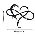 thumbnail image 2 of Fasiaou Metal lOVE Wall Decor Olive Art Wrought Iron Scroll Sculptures for above Door, Living Room, Bathroom, Hallway, Office, Indoor and Outdoor Decoration (Black), 2 of 7