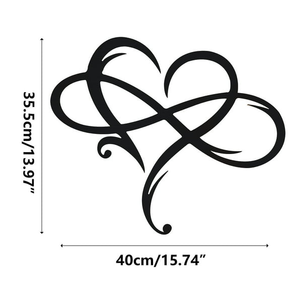 CEHVOM Eternal Love Wrought Iron Decoration Indoor Ornaments Metal Wall Decoration Clearance