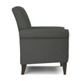 thumbnail image 4 of HL Home Furnishings Traditional Armchair with Nailheads in Charcoal Grey Linen, 4 of 7
