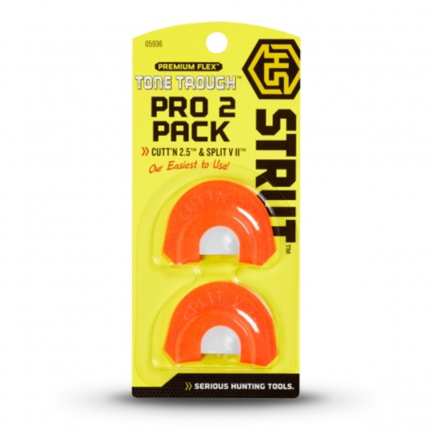 Hunters Specialties H.S. Strut Tone Tough Pro 2-Pack - Split V II & Cutt'n 2.5 Diaphragm Mouth Turkey Calls