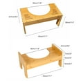 thumbnail image 3 of Bamboo Adjustable Toilet Stool, 7-9 inches Bamboo Potty Stool, Poop Stool, 3 of 11