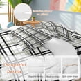 thumbnail image 3 of Sage Green Black Plaid Duvet Cover Set, Farmhouse Green Black Checkered Soft Duvet Cover Twin Size Bedding Set 4 Pieces, 1 Quiltcover and 2 Pillowcases with Zipper, 1 Bed Sheet for All Seasons, 3 of 9