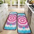 thumbnail image 4 of Kitchen Rugs Sets Of 2,Pink Blue Tie Dye Mandala Anti Fatigue Kitchen Mat Rugs Non Slip Washable,Decorative Kitchen Floor Mats for Kitchen,Sink,Laundry,17"x47"+17"x47", 4 of 5