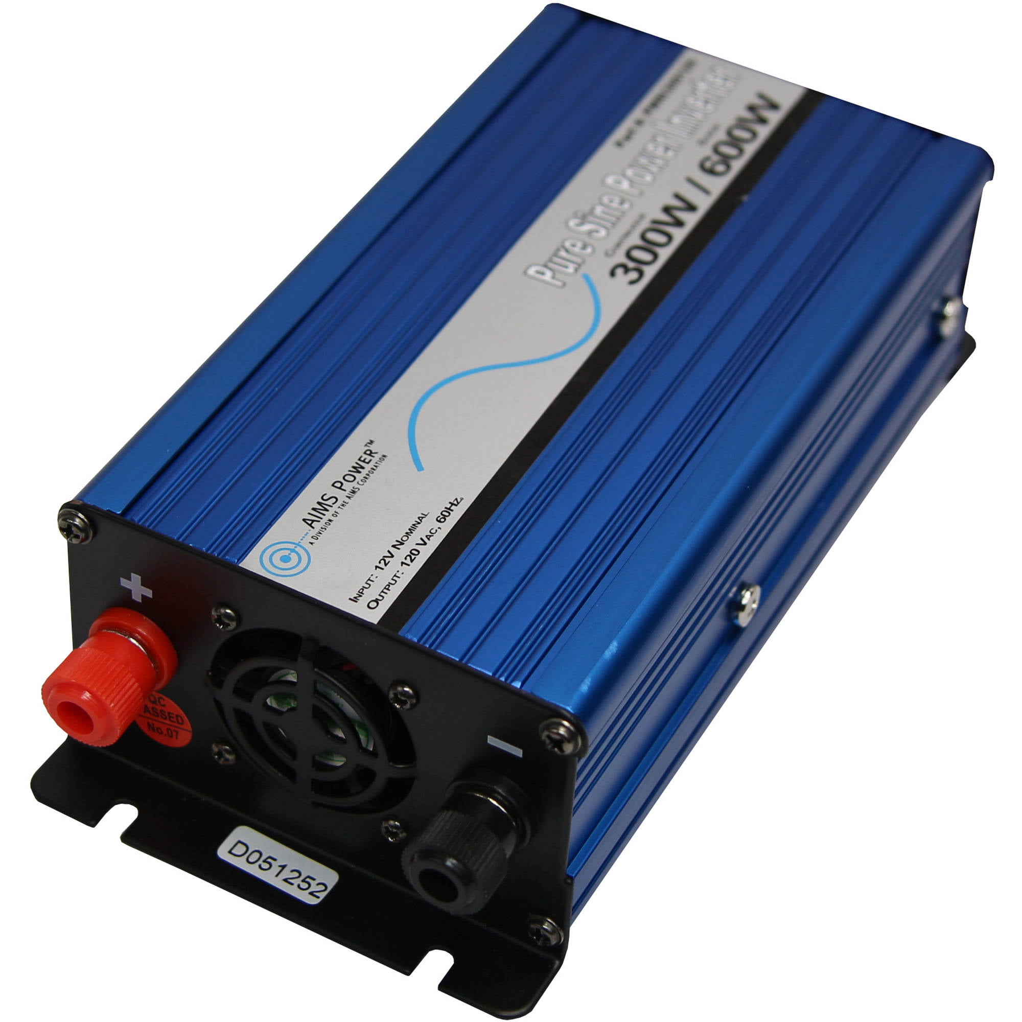 AIMS Power  300 Watt 12  Volt  Pure Sine Inverter  with Cables 