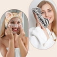 thumbnail image 5 of 2PCS Plush Cat Ears Spa Headband For Washing Face Skincare Makeup, Elastic Animal Headbands for Women Girls Soft Coral Fleece Facial Wash Hair, 5 of 6
