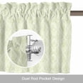 thumbnail image 6 of Vintage Turkish Pattern Window Valance for Kitchen, Green Medieval Bohemia Style Rod Pocket Short Curtain for Small Windows, Light Filtering Decorative Valance, 60 x 18 Inch, 1 Panel, 6 of 9