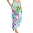 thumbnail image 2 of Bingfone Pajamas For Women,Dragonfly Floral Pajama Pants With Pockets-X-Large, 2 of 9