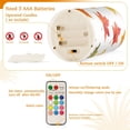 thumbnail image 5 of Yayeee Flameless Candles with Remote Flickering Battery Operated Multi Color Changing, White Autumn Leaves, 5 of 7