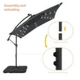 thumbnail image 5 of ACEGOSES 8.2x8.2ft LED Square Outdoor Patio Canopy Offset Umbrellas for Villa Gardens, Lawns and Yard,Anthracite, 5 of 6
