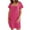 Hot Pink, variant on Casual T Shirt Dress for Women Loose Fit Short Sleeve Pocket Dress Soft Comfy Summer Lounge Dresses
