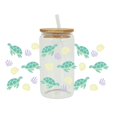 thumbnail image 1 of Frog Jellyfish Turtle Penguin Shell UV DTF Transfers Bottle Glass, 1 of 8