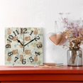 thumbnail image 2 of Sloth Leaves Flowers Wall Clock Square Silent Non Ticking Battery Operated Clock for Home Bathroom Kitchen Bedroom Living Room, 2 of 8