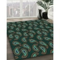 thumbnail image 3 of Ahgly Company Machine Washable Indoor Round Transitional Sea Green Area Rugs, 3' Round, 3 of 7