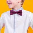 thumbnail image 3 of MERIGLARE Adjustable Bow Ties Pre Tied Bow Tie Fashion Soft Child Polyester Boys Tux Bowties Kids Bow Tie for Banquet Stage Performance Rose Red, 3 of 8