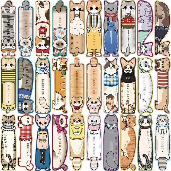 Zeiwohndc Cats Themed Bookmarks 1.6x5.6Inch Reading Book Marker for Book Lover Reader
