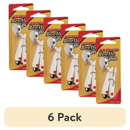(6 pack) Johnson Beetle Spin Nickel Blade Fishing Bait