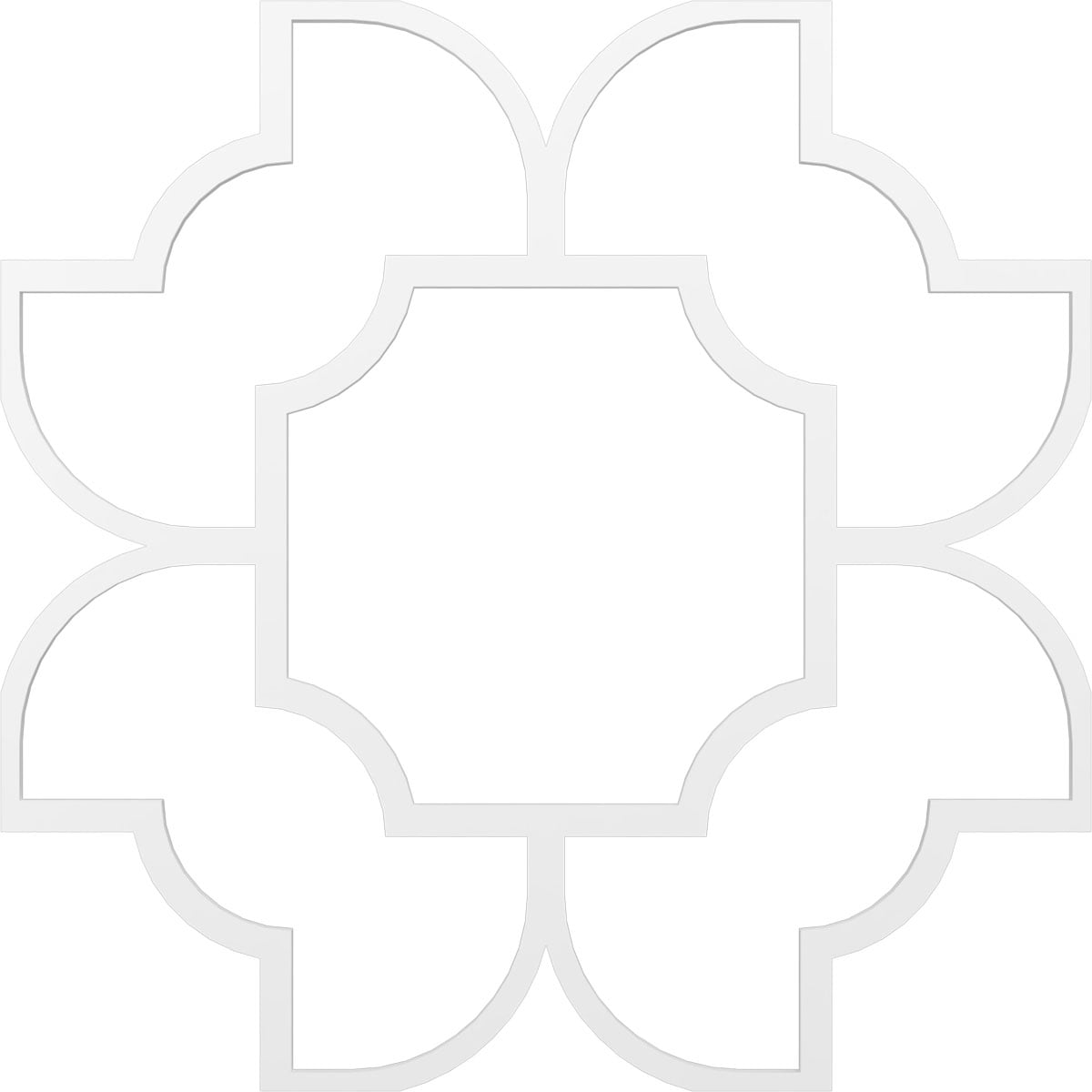 Ekena Millwork 83"W x 83"H x 3/8"T Large Anderson Decorative Fretwork Ceiling Panels in Architectural Grade PVC