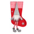 thumbnail image 1 of Calcetín de Navidad Lindo Gnomo Calcetín Decorativo Adorno Bolsa con Patas para Árbol de Navidad Puerta de Chimenea Rojo, 1 of 5