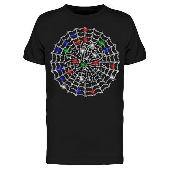 Bright Mesh Web With Spider T-Shirt Men -Image by Shutterstock, Male 3X-Large