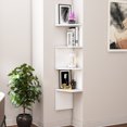 thumbnail image 2 of Desaldo Modern Melamine Wood White Wall Shelf with 4 Shelves, Size 61”, 2 of 5