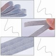 thumbnail image 5 of 24 Yards Light Grey Elastic Band 0.3" Glitter Metallic Ribbon Flat Elastic Strap Stretch Ribbon Elasticity Knit Rubber Cord Webbing Garment Accessories, 5 of 5
