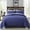 Diamond Creased - Navy, variant on JML 3 Piece Queen Comforter Set - All Season 480GSM Down Alternative Comforter, Black