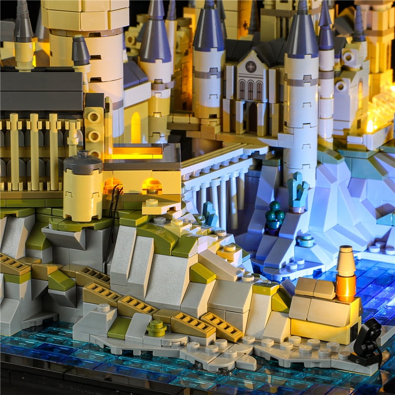 QC Ltbrick Led Light Kit Lighting Set Compatible With The Lego Harry Potter Movie Hogwarts Castle and Grounds 76419 Building Blocks Without Lego Set