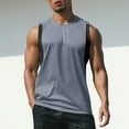 thumbnail image 2 of Workout Sleeveless Shirts for Men's Summer Quick Dry Muscle Swim Shirt Baggy Gym Fitness Running Beach Tank Tops, 2 of 7