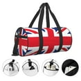 thumbnail image 3 of Fotbe English Bolsa Deportiva de Lona Plegable con Estampado, Bolsa de Gimnasio con Bolsillo Seco/Húmedo, Bolsa de Viaje Ultraligera de Gran Capacidad, 3 of 6
