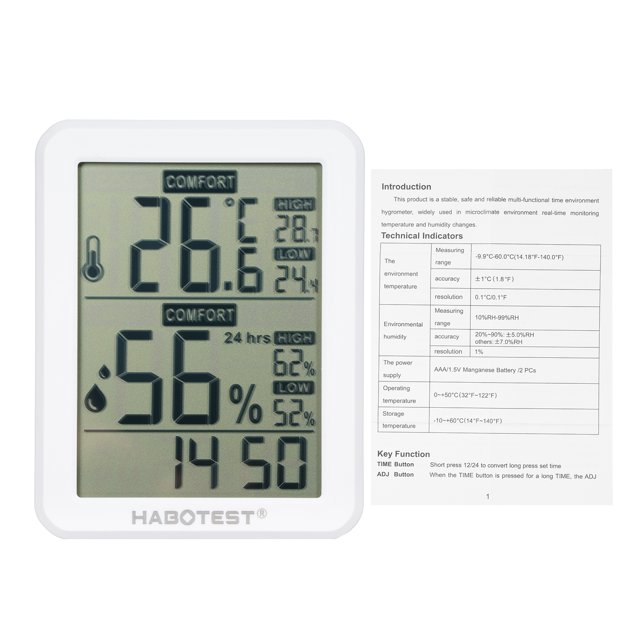 HABOTEST Hygrothermograph,And Temperature And With Stand And Cellar Humidity Meter Room Temperature With Huiop Temperature Humidity Dalynn Ometer And Siuke Havou Temperature Humidity And