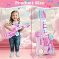 thumbnail image 4 of JUGAAD LIFE Toy Electric Guitar for Girls Boys, Kids Guitar with Music & Colorful Light, Musical Instrument Toys for Toddlers  2 3 4 5 6 years Old - Pink, 4 of 5