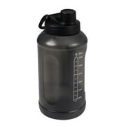 Mainstays Water Bottle, 64 fl oz, Translucent Black, 2-in-1 Straw/Chug Lid, Plastic