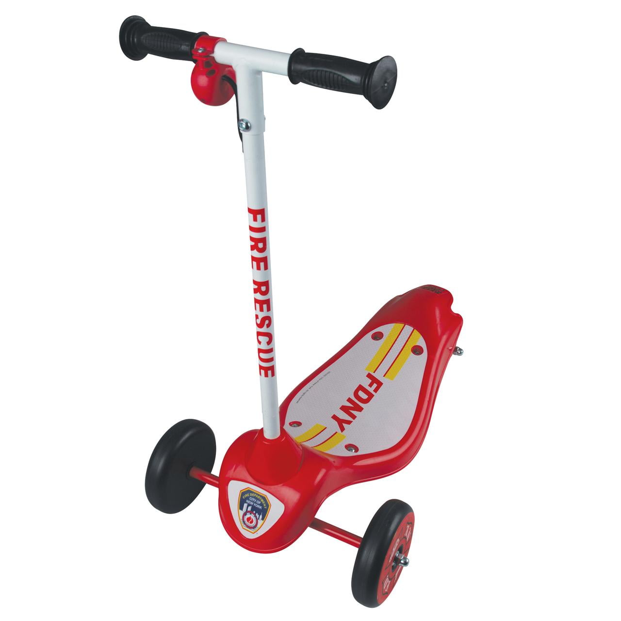 Kids 3 Wheel Push Scooter with Spray Smoke LED Light Music Rechargeable Battery