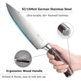 thumbnail image 3 of TEMOGU-Chef Knife, 8 Inch High Carbon Stainless Steel Sharp Kitchen Knife with Ergonomic Handle, Gift Box for Family & Restaurant, 3 of 4
