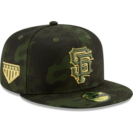 San Francisco Giants Home Accessories San Francisco Giants New Era 2019 MLB Armed Forces Day On-Field 59FIFTY Fitted Hat - Camo ()