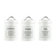 thumbnail image 2 of Juego de 3 botes herméticos para azúcar, té o café, recipientes de almacenamiento de alimentos en la cocina. Un blanco, 2 of 9