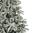 thumbnail image 6 of Northlight Real Touch™️ Pre-Lit Slim Flocked Nordmann Fir Artificial Christmas Tree - 6.5' - Warm, 6 of 9