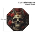 thumbnail image 2 of Pofeuu Classical Rose Crown Skull Print Coasters for Drinks, 4Pack PU Leather Coasters, Bar Drink Coasters for Tabletop Protection, Furniture from Damage-Octagon, 2 of 6