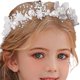 thumbnail image 1 of Campsis Tocado de Primera Comunión Diadema de Flores Blancas Accesorios para el Cabello de Cristal para Bodas para niñas, 1 of 5