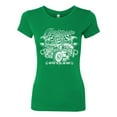 thumbnail image 2 of Wild Bobby, Greaser Outlaw Hot Rod Gambling Mechanic Pop Culture Womens Slim Fit Junior Tee, Kelly, Medium, 2 of 3