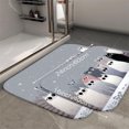 thumbnail image 2 of 1pc Group of Cartoon Cats in Snow Absorbent Non-Slip Bathroom Thickened Flannel Rug Decor,Soft,Quick Drying,Suitable For Indoor/outdoor Use,Bathrooms,Bedrooms,Kitchens,Terrace,Laundry Rooms,16"x24", 2 of 9