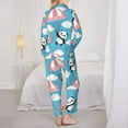 thumbnail image 5 of Kll Panda Flying In The Sky Print Women'S Long Sleeve Pajamas With Pants Sleepwear Loungewear 2 Set-Small, 5 of 9