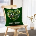 thumbnail image 5 of LALILO Throw Pillow Covers Ecology Heart Shape With Green Energy And Cars Cushion Cover 18" x 18", 2 Pack, 5 of 6