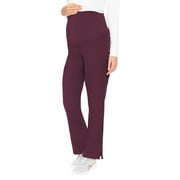 MED COUTURE Women's Sporty Stylish Stretchy Maternity Pants, Color: Wine, Size: 2XL (8727-WINE-2XL)