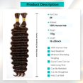 thumbnail image 2 of Cabello trenzado OKVOKV Chocolate Brown #4 Deep Water Wave, 2 of 8