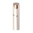 thumbnail image 2 of Beauos champagne Lipstick-Shaped Facial Hair Removal for Women, Portable Trimmer, Painless for Upper Lips/Chin, USB Rechargeable with LED Light, Stainless Steel, 2 of 9