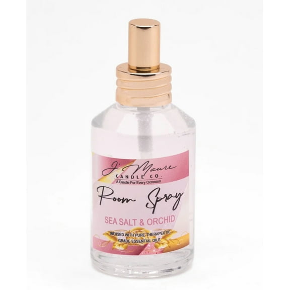 J' Maure Candle Co All Natural Scented Room Spray (4oz, Clear) Air Freshener Odor Eliminator for Home, Linen, Bathroom, and Car -Long Lasting Concentrated Room Spray (Ocean Breeze)