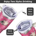 thumbnail image 5 of Pug Gift for Pug Owner,40 oz Pug Tumbler Stainless Steel Insulated with Handl, 5 of 6