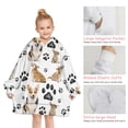 thumbnail image 6 of Corgi Dog and Footprints Blanket Hoodies for Kids 6-13YR Oversize Wearable Blanket Hoodies for Boys Girls Teens, 6 of 7